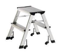 Industrial Quality Supplies Marchepied pliant 2 marches hauteur plateforme 440 mm aluminium mobile Quantité:1