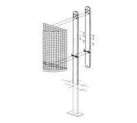 Industrial Quality Supplies Montant métallique H. 1400 mm pour encastrer dans le béton avec verrou et d Quantité:1