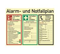 Industrial Quality Supplies Plan d'alarme/urgence ASR A1.3/DIN EN ISO 7010/DIN 67510 L620×I480mm Ku. Quantité:1