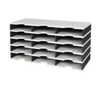 Industrial Quality Supplies STYRO Bac de tri Trio 15 compartiments H363 × I723 × P331 mm polystyrène gris/noir Quantité:1
