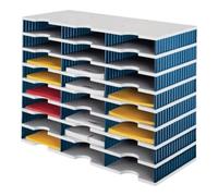 Industrial Quality Supplies STYRO Plateau de tri Trio 24 compartiments H573×I723×P331mm polystyrène gris/bleu Quantité:1
