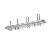Industrial Quality Supplies Wandgarderobe L. 1000mm 5 crochets à chapeaux / 10 crochets à manteaux aluminium F1 embouts incurvés Quantité:1