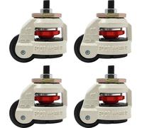 Industrie Lenkrollen, ensemble de 4 pièces - Roulettes de transport pour charges lourdes, diamètre 10 cm - 250 kg par roulette - Nylon/acier - Pivotement à 360° - Blanc