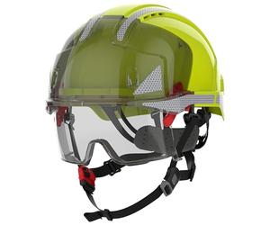 Industriekletterhelm EVO® VISTAlens® Dualswitch™ gelb/rauch ABS EN 397, EN 50365, EN 12492 1 pièces
