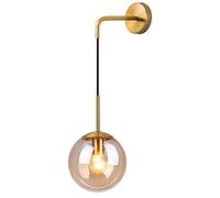 Industriel Vintage 20 cm Globe de Verre Goutte Applique Murale Chambre Couloir Applique lumière rétro Ambre Verre sphère Applique Murale