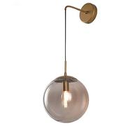 Industriel Vintage 20 cm Globe de Verre Goutte Applique Murale Chambre Couloir Applique lumière rétro Ambre Verre sphère Applique Murale