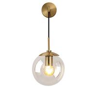 Industriel Vintage 20 cm Globe de Verre Goutte Applique Murale Chambre Couloir Applique lumière rétro Ambre Verre sphère Applique Murale