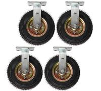 Industrielle Pneu Gonflable, 4pcs Roulette Pivotante En Caoutchouc, Roue Increvable, Chariot Pneu Ø 15cm/20cm/25cm, Facile À Installer, Roues De Remplacement Pour Tables De Travail