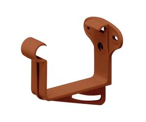 INEFA 20x Support planche de rive/gouttière, rect. 68mm Marron | Support de gouttière carrée, crochet en PVC résistant aux intempéries, fixation fiable pour évacuation des eaux pluviales