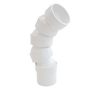 INEFA 4x Coude flexible pour tuyau de descente, 67-90 degrés 50mm Blanc PVC | Accessoire de gouttière en PVC plastique, montage par emboîtement facile, Made in Germany