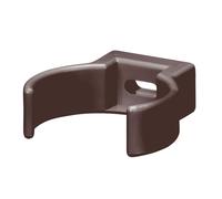 INEFA Collier de fixation pour tuyau, clip 50mm Marron foncé plastique | Collier de descente pour toit, collier de serrage pour mur, clip en PVC, clip pour tuyaux d'évacuation