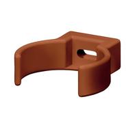 INEFA Collier de fixation pour tuyau, clip 50mm Marron plastique | Collier de descente pour toit, collier de serrage pour mur, clip en PVC, clip pour tuyaux d'évacuation