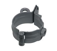 INEFA Collier de tuyau fileté 75mm Anthracite | Collier de descente pluviale en acier galvanisé, accessoire de gouttière, montage facile, Made in Germany