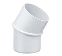 INEFA Coude de tuyau de descente 30 degrés 100mm Blanc | Coude de descente pluviale en PVC pour gouttière d'abri de jardin ou pavillon, accessoire parfaitement adapté