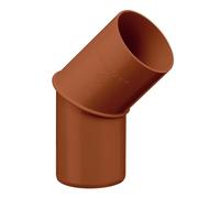 INEFA Coude pour tuyau de descente 45 degrés 100mm Marron PVC-U | Pièce de raccordement en plastique pour descentes pluviales, accessoire de gouttière, montage par emboîtement facile