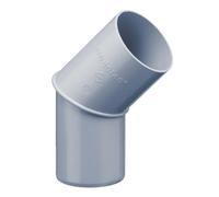 INEFA Coude pour tuyau de descente 45 degrés 75mm Gris PVC-U | Pièce de raccordement en plastique pour descentes pluviales, accessoire de gouttière, montage par emboîtement facile