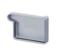 INEFA Embout de gouttière rectangulaire, gauche 68mm Gris PVC | Fond de gouttière carrée, capuchon d'extrémité de chéneau, bouchon de finition, couvercle de récupération d'eau pluviale