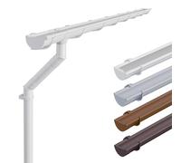INEFA Kit gouttière plastique, demi-ronde 5m, 125mm Blanc | Kit de gouttière PVC-U avec descente pluviale et accessoires pour 1 pan de toit, abri de jardin et carport
