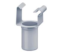 INEFA Manchon d'écoulement rectangulaire 68mm/50mm Gris PVC-U | Raccord suspendu robuste, étanche, pour jonction fiable entre gouttière et tuyau de descente
