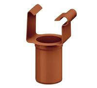 INEFA Manchon d'écoulement rectangulaire 68mm/50mm Marron PVC-U | Raccord de descente pour gouttière carrée, étanche, robuste, en PVC-U, raccordement tuyau de descente rapide