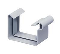 Inefa Raccord de gouttière rectangulaire 115mm Gris Plastique | PVC-U, pièce de raccordement pour gouttières rectangulaires, étanche, montage par emboîtement facile