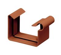 Inefa Raccord de gouttière rectangulaire 83mm Marron Plastique | PVC-U, pièce de raccordement pour gouttières rectangulaires, étanche, montage par emboîtement facile
