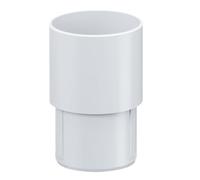 INEFA Raccord tuyau de descente 75mm Blanc PVC, plastique | Raccord de tuyau d'écoulement en PVC-U accessoire de gouttière, montage par emboîtement facile, Made in Germany