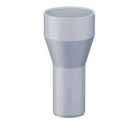 INEFA Réducteur pour tuyau de descente 100/75mm Gris PVC-U | Manchon réducteur à emboîtement, adaptateur descente de gouttière, accessoire d'évacuation résistant aux intempéries