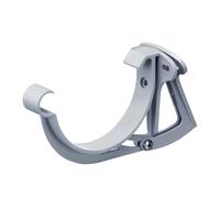 INEFA Support de planche de rive, réglable 100mm Gris PVC | Support de gouttière demi-ronde, crochet de fixation stable pour descente pluviale, raccord de gouttière