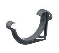 INEFA Support planche de rive/gouttière, demi-rond 100mm Anthracite | Plastique PVC-U robuste, crochet et fer solides, fixation stable pour drainage de toit efficace.
