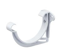 INEFA Support planche de rive/gouttière, demi-rond 125mm Blanc | Support de gouttière en plastique PVC-U, crochet de gouttière robuste, fer à gouttière stable pour fixation au toit.