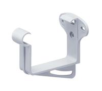 INEFA Support planche de rive/gouttière, rect. 68mm Blanc | Crochet support de gouttière carrée NW68/68mm en plastique, fixation fiable pour évacuation des eaux pluviales.