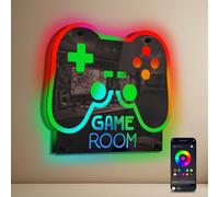 ineonlife Game Room Neon Led,Miroir Enseigne Lumineuse Color App Smart Dimmer Rgb Neon,Jeu Néon Led pour la Décoration de Chambre de Garçons,Cadeaux de Joueur pour Adolescents,Enfants