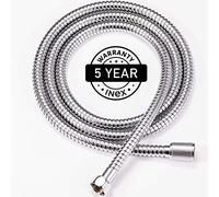 INEX EUROPA Tuyau Douche Flexible Double Ondulé 175 cm Inox Brillant - Raccords Universels Faciles à Installer - Tuyau Résistant à la Corrosion avec Flexibilité Optimale - Garantie 15 Ans Incluse
