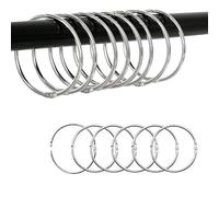 Anneaux de rideau ouvrables / anneaux de rideau de douche 30 pcs Argent 60 mm