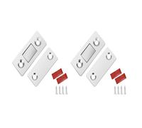 INF Butées de porte magnétiques invisibles en acier inoxydable/aimant 16 pièces Argent