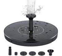 INF Fontaine à eau solaire 18 cm avec éclairage LED blanc
