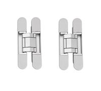 INF Lot de 2 charnières de porte invisibles dissimulées - Noir - Deux charnières - Capacité de charge 40 kg - 150 x 25 mm