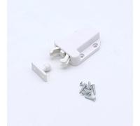 INF Lot de 2 fermetures push to open blanches - Mécanisme d'ouverture à pression sans poignée pour armoires et tiroirs - 6,9 cm ABS