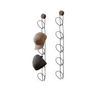 INF Lot de 2 porte-chapeaux à ventouse rotatifs - Sans perçage - Organiseur vertical de chapeau peu encombrant avec crochet pivotant verrouillable
