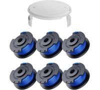 INF Lot de 6 bobines de fil pour débroussailleuse RYOBI - 5,5 cm de diamètre, 3,3 m de fil par bobine - Avec 1 capuchon de protection