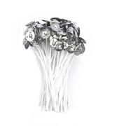 INF Mèche de bougie 100 pièces de mèches de bougies pour la fabrication de bougies Bougie DIY, 10cm, coton, blanc