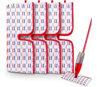 INF Pads de serpillière microfibre 4 pièces compatibles avec Vileda spray mop et compatibles avec O-Cedar ProMist MAX Rouge