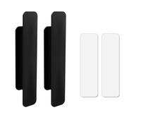 INF Poignée de Porte Coulissante Noire (Lot de 2) - Adhésif Puissant Sans Perçage - Pour Fenêtre, Placard, Tiroir Le noir