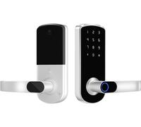 INF Serrure de porte intelligente Tuya - Entrée biométrique sans luetooth TTLock pour maison, appartement, hôtel, école Argent