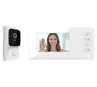 INF Sonnette vidéo sans fil alimentée par batterie avec écran IPS 4.3 inch — Sans câblage, audio bidirectionnel et vision nocturne infrarouge