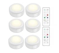 INF Spot LED RGB batterie avec télécommande, veilleuse LED 16 couleurs, éclairage d'armoire à piles, éclairage d'escalier dimmable, 6 pièces