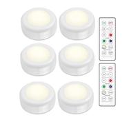 INF Spot LED RGB batterie avec télécommande, veilleuse LED 16 couleurs, éclairage d'armoire à piles, éclairage d'escalier dimmable, 6 pièces