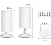 INF Supports de pieds de table blancs - Ensemble de 4 18 cm