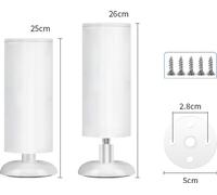 INF Supports de pieds de table blancs - Ensemble de 4 25 cm